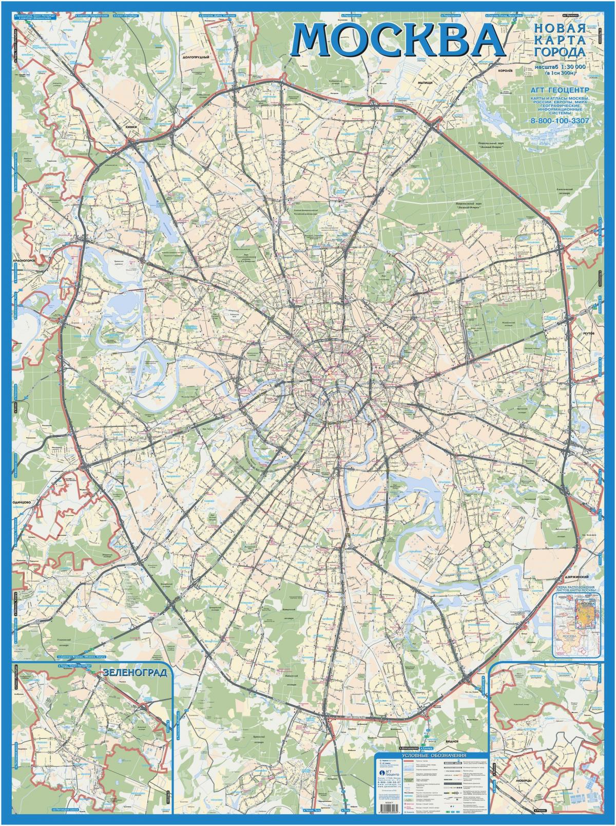 Moskva-geografiske kort