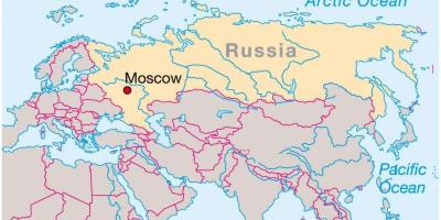 Moskva på kort over Rusland