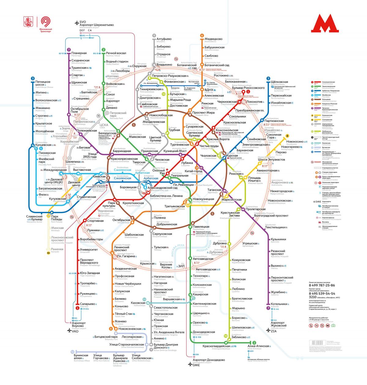 kort over Moskva metro