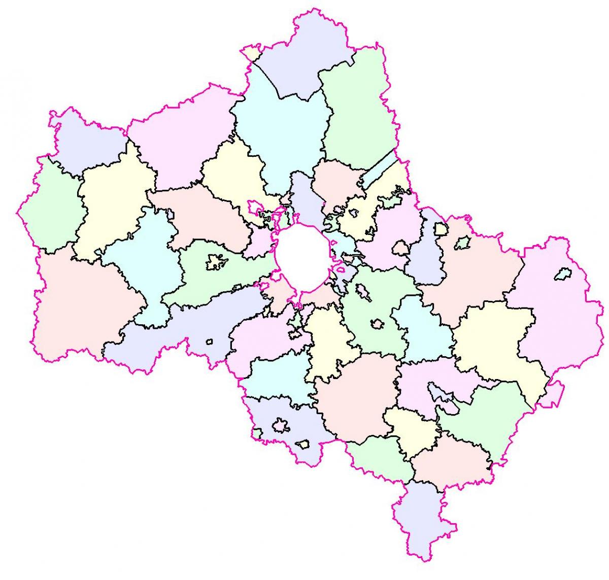 Moskva-regionen kort
