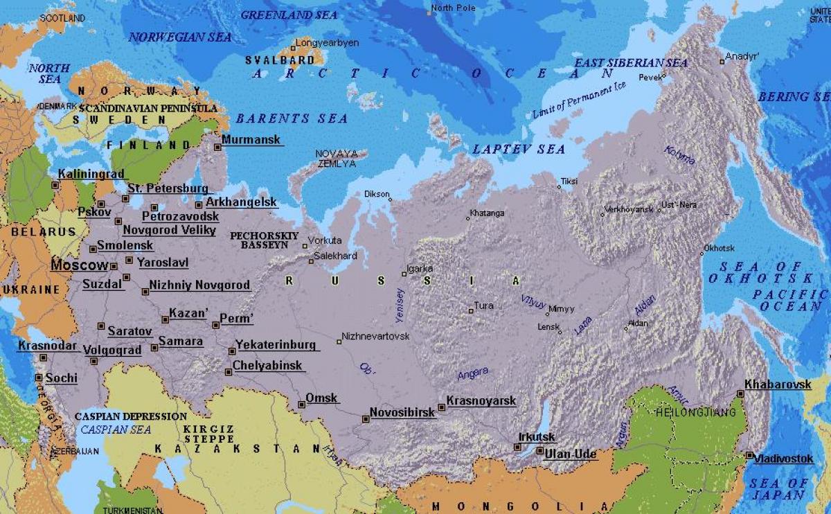 kort over Moskva Rusland