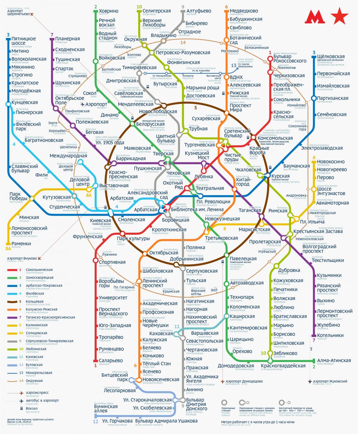 metro Moskva kort