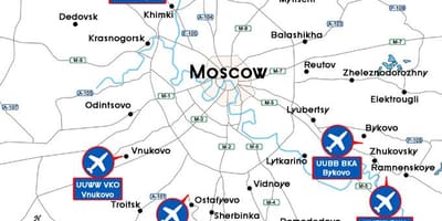 Moskva lufthavn-kort terminal