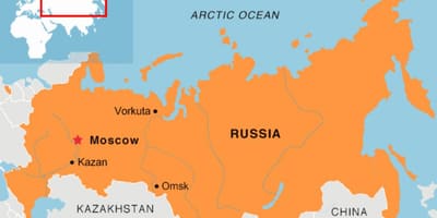 Moskva placering på kort