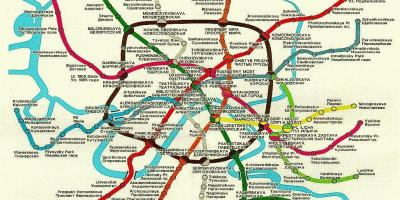 Kort over Moskva-tog